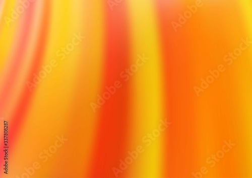 Light Yellow, Orange vector background with curved circles. A vague circumflex abstract illustration with gradient. Brand new design for your ads, poster, banner.