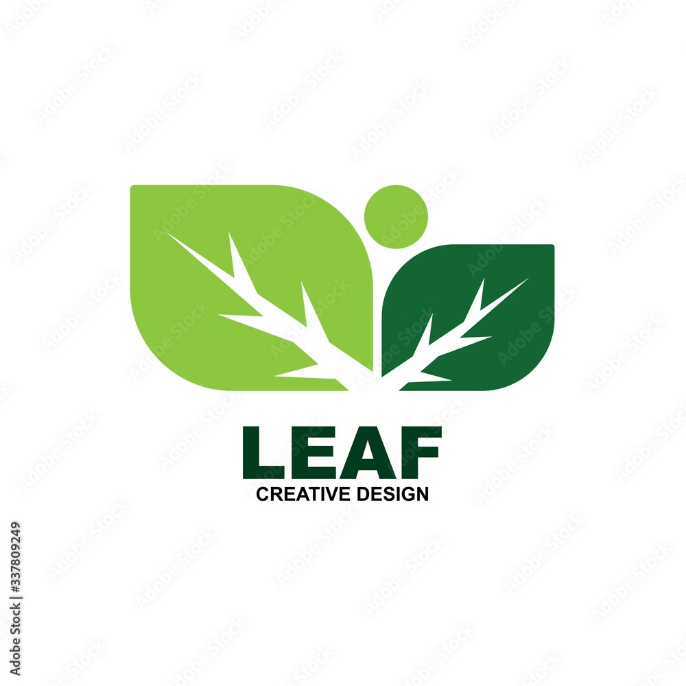 green leaf ecology nature vector icon
