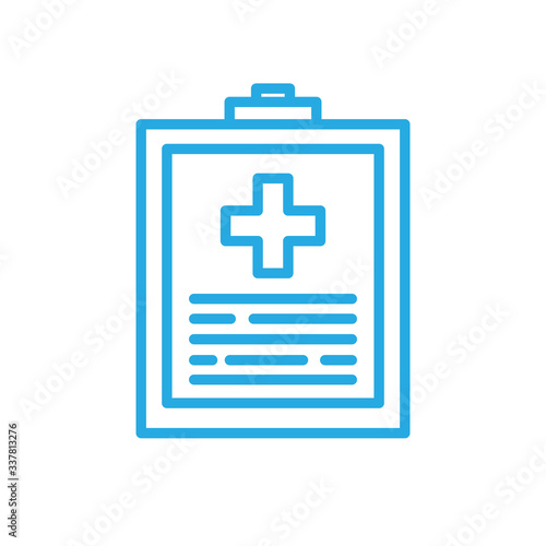 medical history line icon, vector illustration