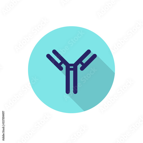 antibody, immunoglobulin flat icon, vector illustration