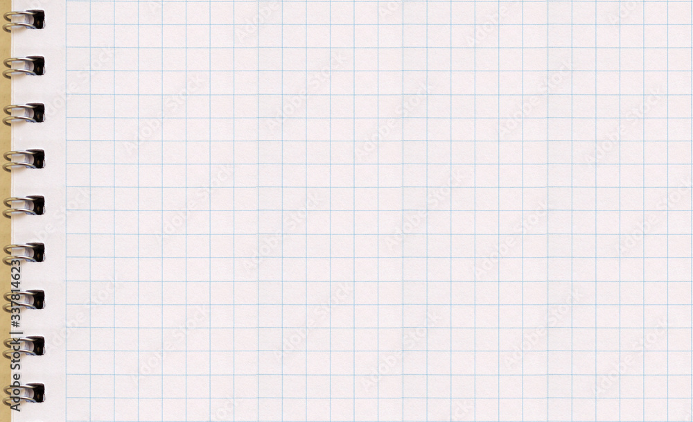 Blank white paper of notebook