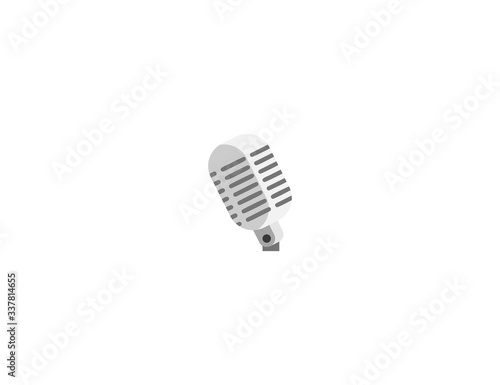 Studio microphone vector flat icon. Isolated studio microphone emoji illustration 