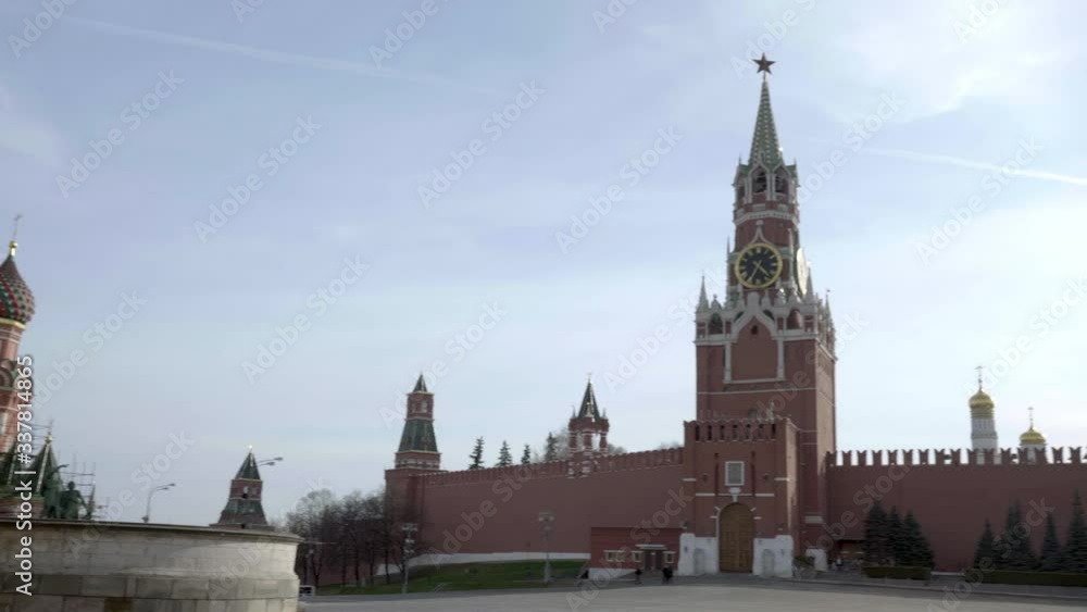 The Central square of Moscow is closed for quarantine. The Central square of Moscow is closed for quarantine.