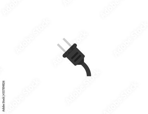 Electric plug vector flat icon. Isolated electric socket, plug emoji illustration 
