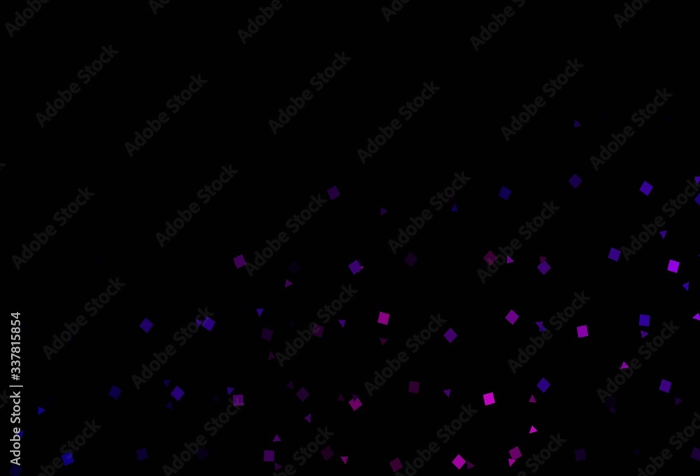 Dark Purple, Pink vector template with crystals, circles, squares. Dark Purple, Pink vector template with crystals, circles, squares.