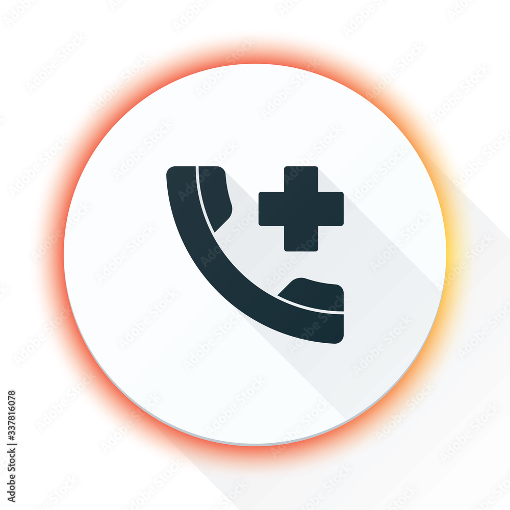 Call Emergency Medical button vector sign label illustration Call Emergency Medical button vector sign label illustration