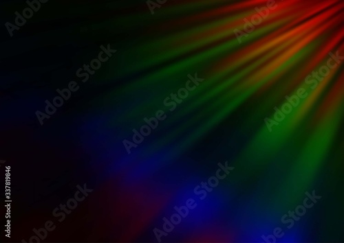 Dark Multicolor, Rainbow vector backdrop with long lines. Glitter abstract illustration with colored sticks. Pattern for business booklets, leaflets.
