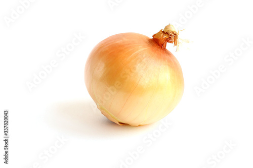 Wallpaper Mural Beautiful unpeeled brown onion head isolated on white background. Cooking Ingredients Theme. Torontodigital.ca
