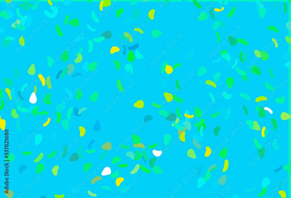 Light Blue, Yellow vector texture with random forms.