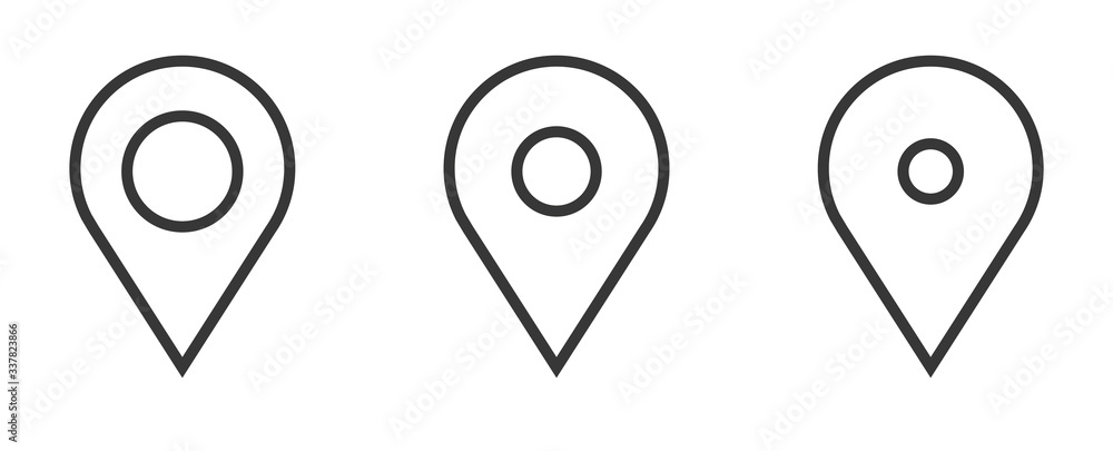 Naklejka premium set of location icons.modern map markers. Vector illustration on a white background