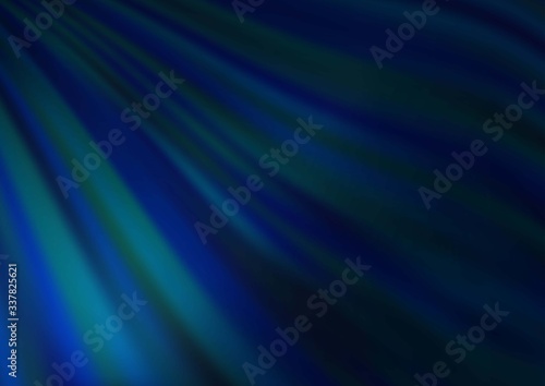 Dark BLUE vector background with abstract lines. Colorful abstract illustration with gradient lines. A completely new marble design for your business.