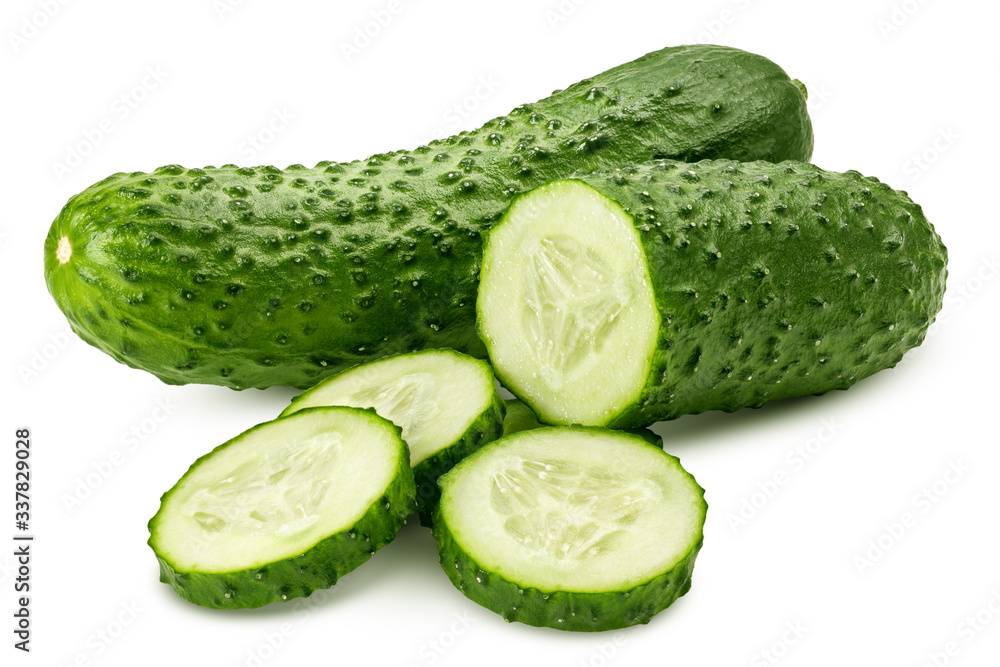 cucumber isolated on white background, clipping path, full depth of field cucumber isolated on white background, clipping path, full depth of field