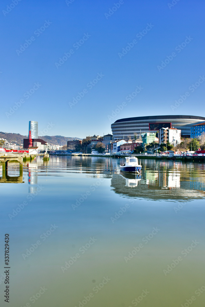Fototapeta premium view of the city from the river