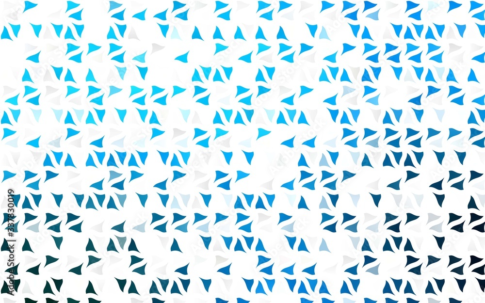 Light BLUE vector pattern in polygonal style. Triangles on abstract background with colorful gradient. Best design for your ad, poster, banner.