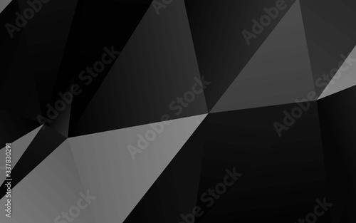Dark Silver, Gray vector blurry triangle texture. Creative illustration in halftone style with gradient. Textured pattern for background.