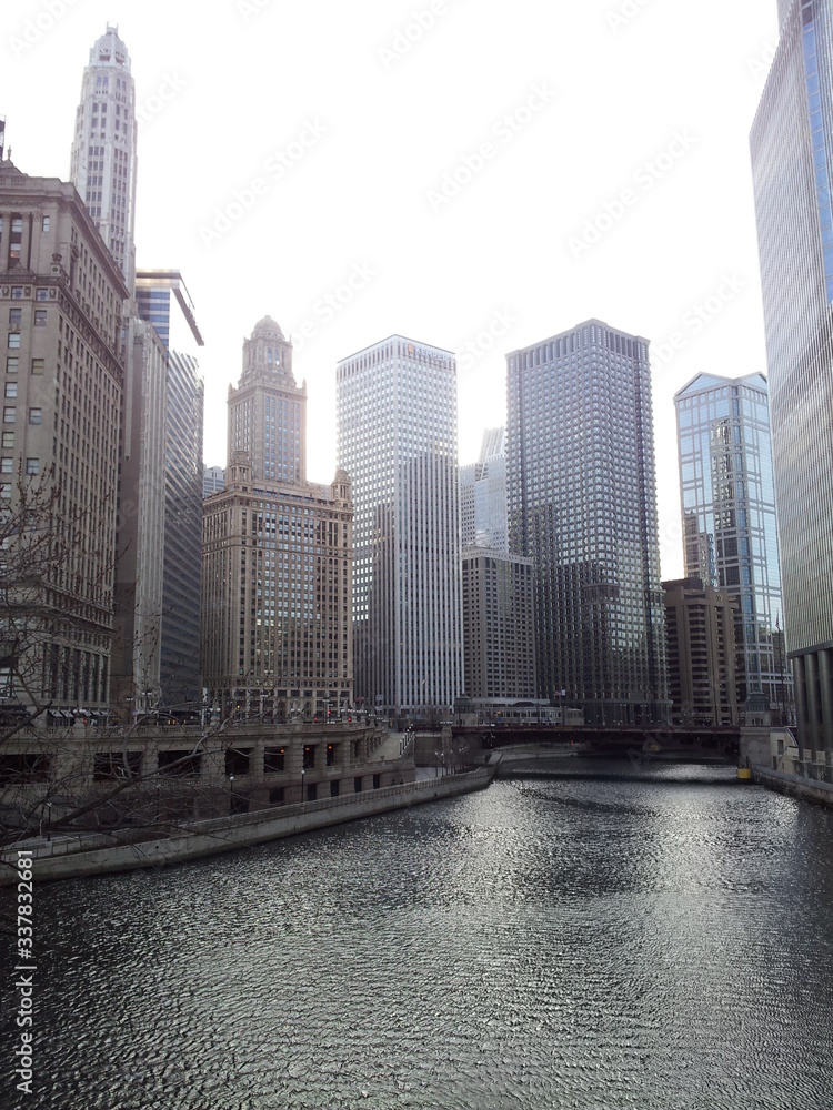 Obraz premium Michigan Ave. Chicago DuSable Bridge