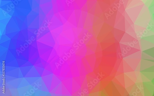 Light Multicolor, Rainbow vector abstract mosaic pattern. Modern geometrical abstract illustration with gradient. Completely new template for your business design.
