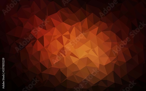 Dark Red vector abstract mosaic pattern. Geometric illustration in Origami style with gradient. Completely new template for your business design.