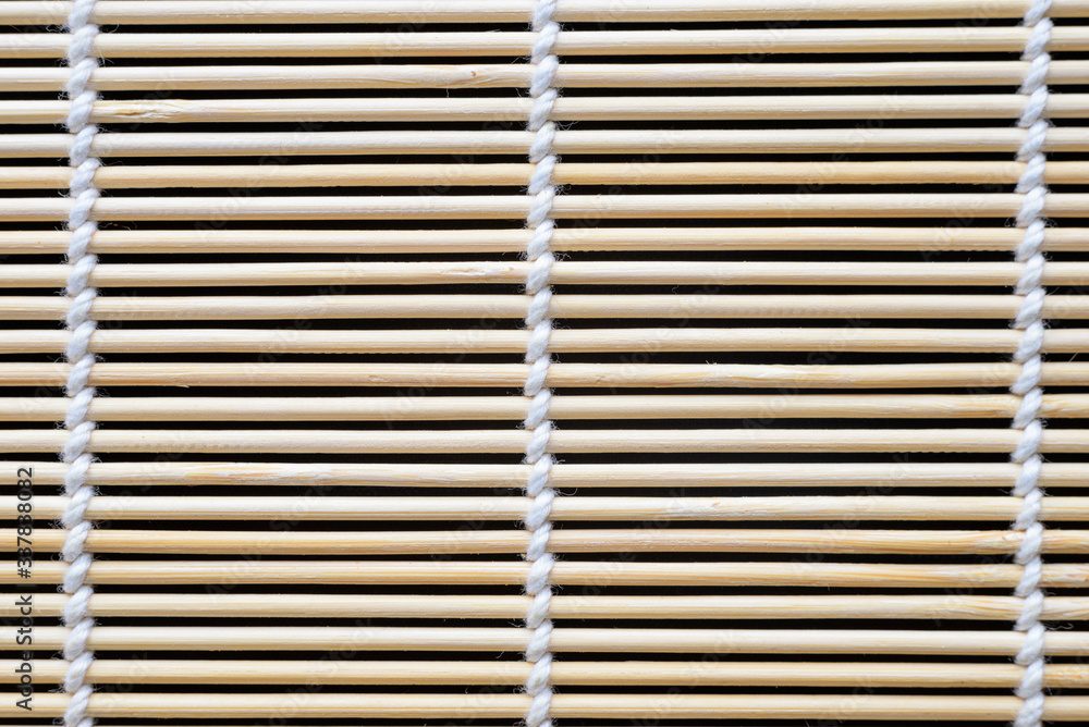 Close up mat of wooden sticks, background. Close up mat of wooden sticks, background.