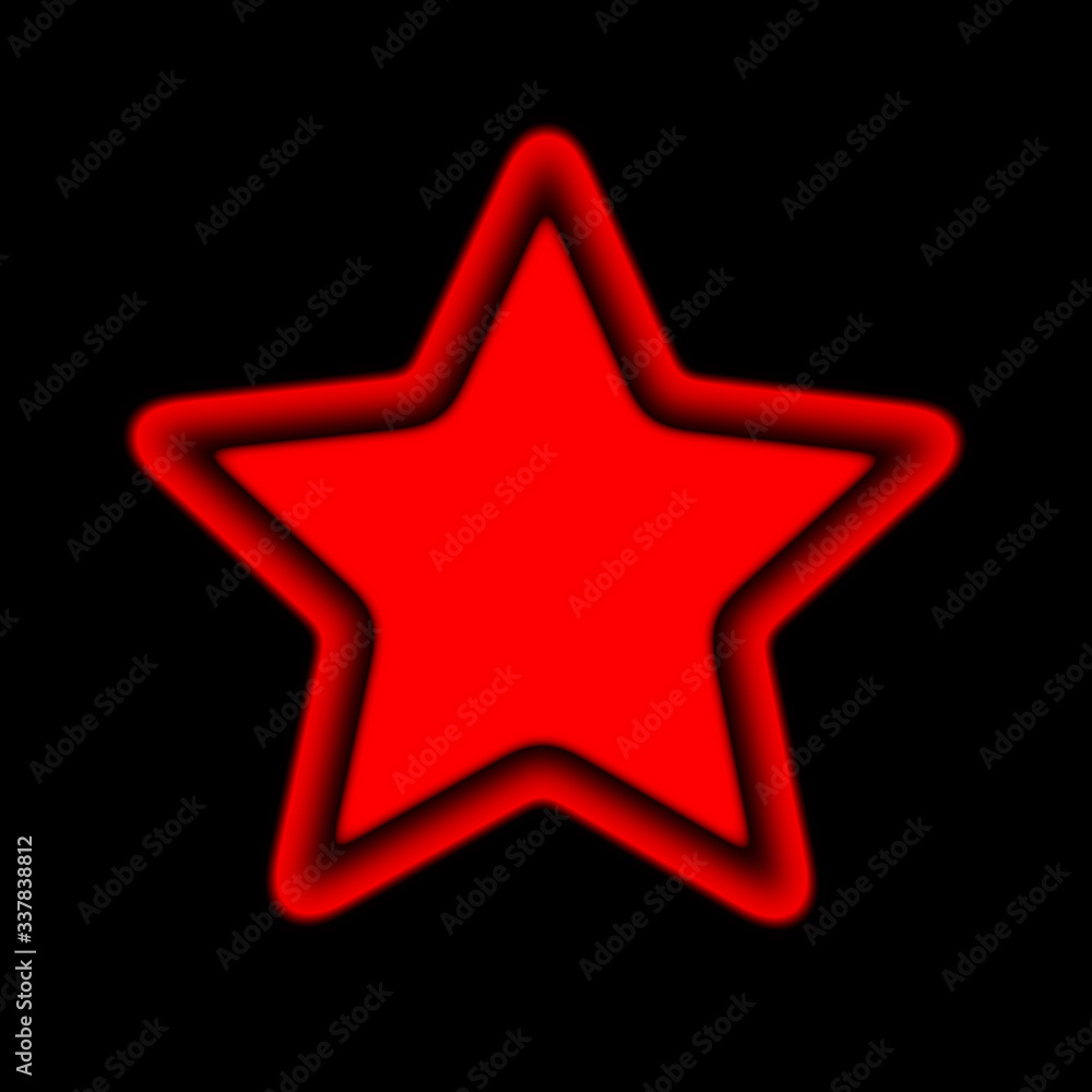 Star shape in black background. Illustration. Star shape in black background. Illustration.