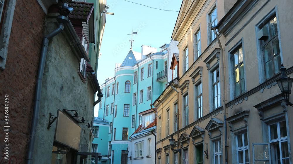 Street in Tallinn Old Town, Republic of Estonia