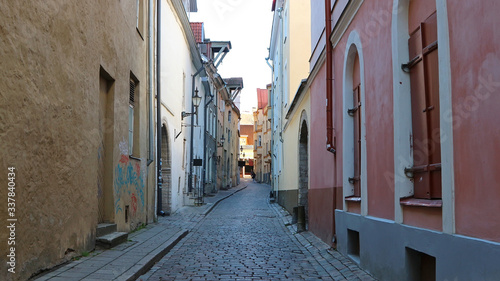 Street in Tallinn Old Town  Republic of Estonia