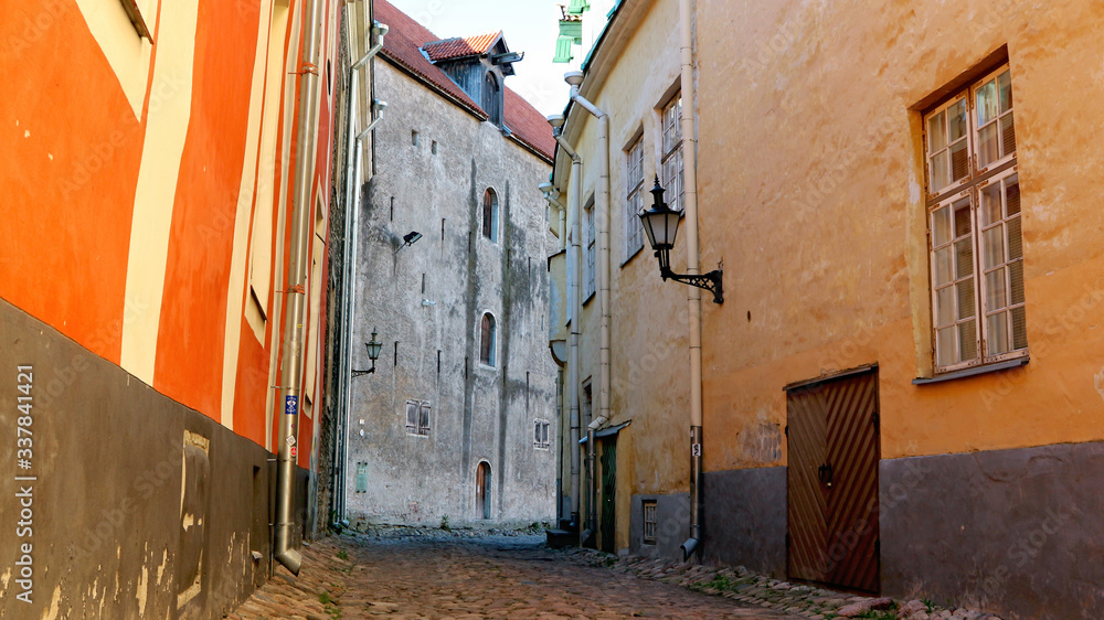 Street in Tallinn Old Town, Republic of Estonia