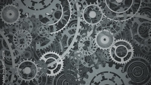 Wallpaper Mural Animated gears background. Machinery steampunk style background, backdrop. Motion graphic design concept background. Torontodigital.ca
