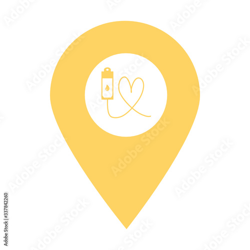 Infusion location map pin icon. Element of map point for mobile concept and web apps. Icon for website design and development, app development. Premium hospital, clinic, pharmacy icon sign