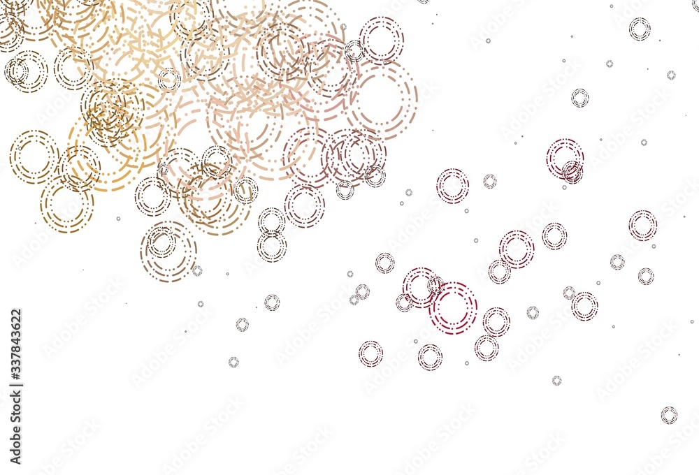 Light Pink, Yellow vector template with circles. Light Pink, Yellow vector template with circles.