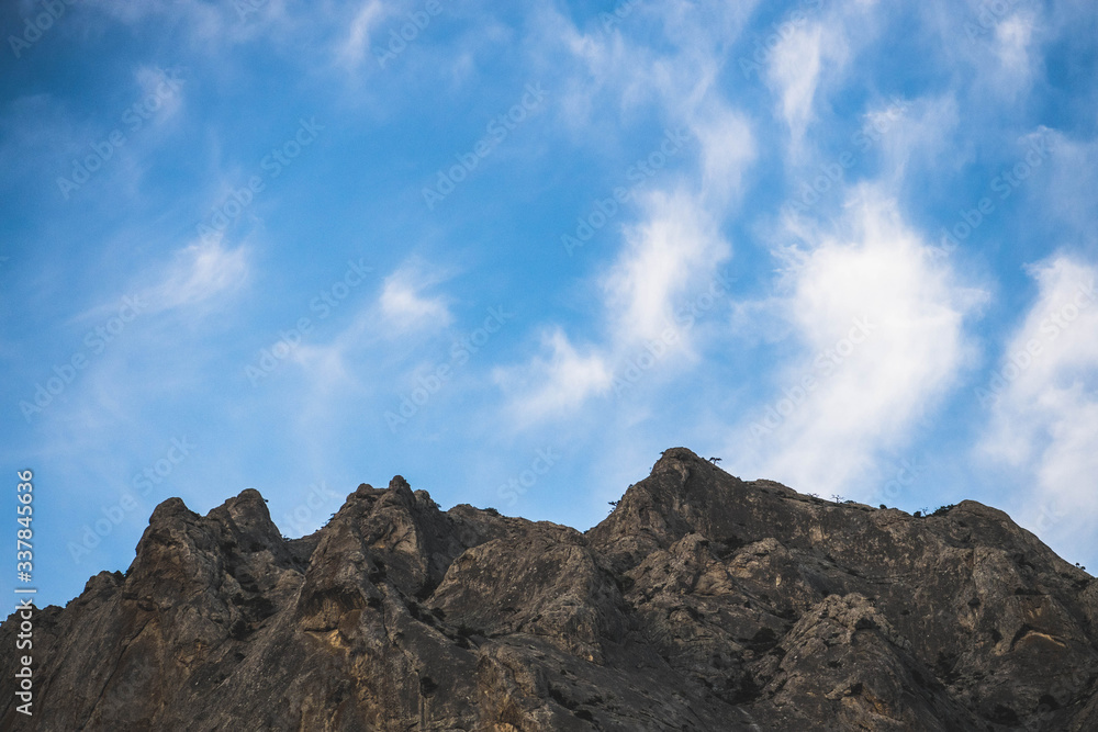 clouds over the mountains