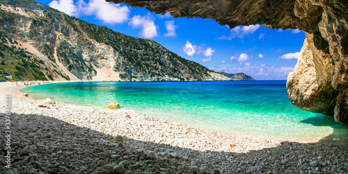 Greece. most beautiful beaches of Ionian islands - Myrtos(Mirtos) in Kefalonia.