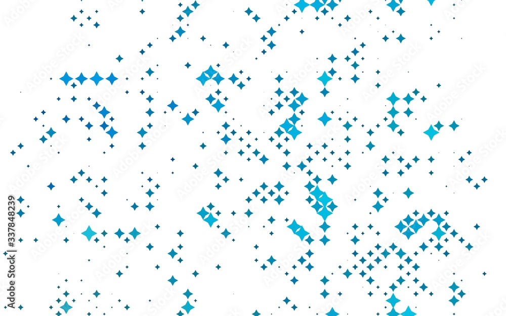 Fototapeta premium Light BLUE vector texture with beautiful stars. Decorative shining illustration with stars on abstract template. The template can be used as a background.