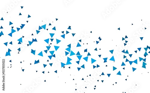 Light BLUE vector background with triangles. Triangles on abstract background with colorful gradient. Pattern for busines ad, booklets, leaflets