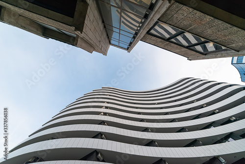 Canvas Print Novi Sad, Serbia July 30, 2019: Modern architecture in Serbia