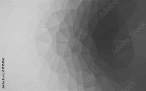 Light Silver, Gray vector triangle mosaic texture. Shining colored illustration in a Brand new style. Completely new template for your business design.