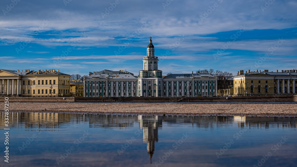 The building of the cabinet of rarities, the 18th century, currently the Peter the Great Museum of Anthropology and Ethnography in St. Petersburg