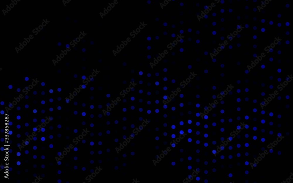 Dark BLUE vector template with circles. Modern abstract illustration with colorful water drops. Pattern for ads, booklets.