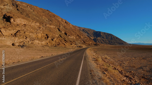 Scenery road through the amazing landscape of Death Valley National Park California - USA 2017 © 4kclips