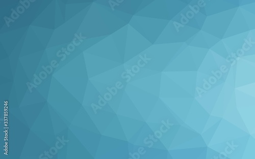 Light BLUE vector abstract polygonal cover. Triangular geometric sample with gradient. Completely new template for your business design.
