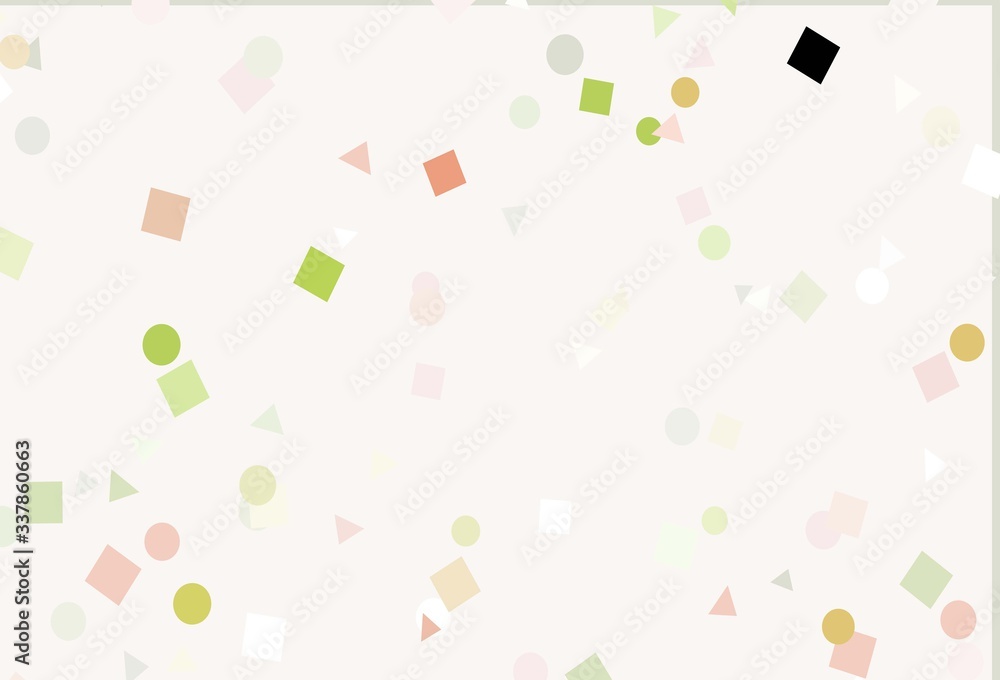 Light Green, Red vector pattern in polygonal style with circles. Light Green, Red vector pattern in polygonal style with circles.