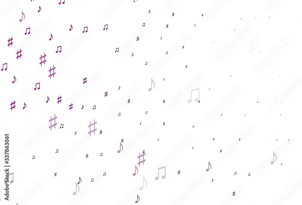 Light Purple vector backdrop with music notes. Light Purple vector backdrop with music notes.