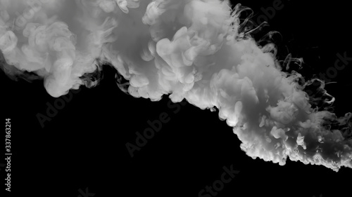 CG Colorful Smoke with black background