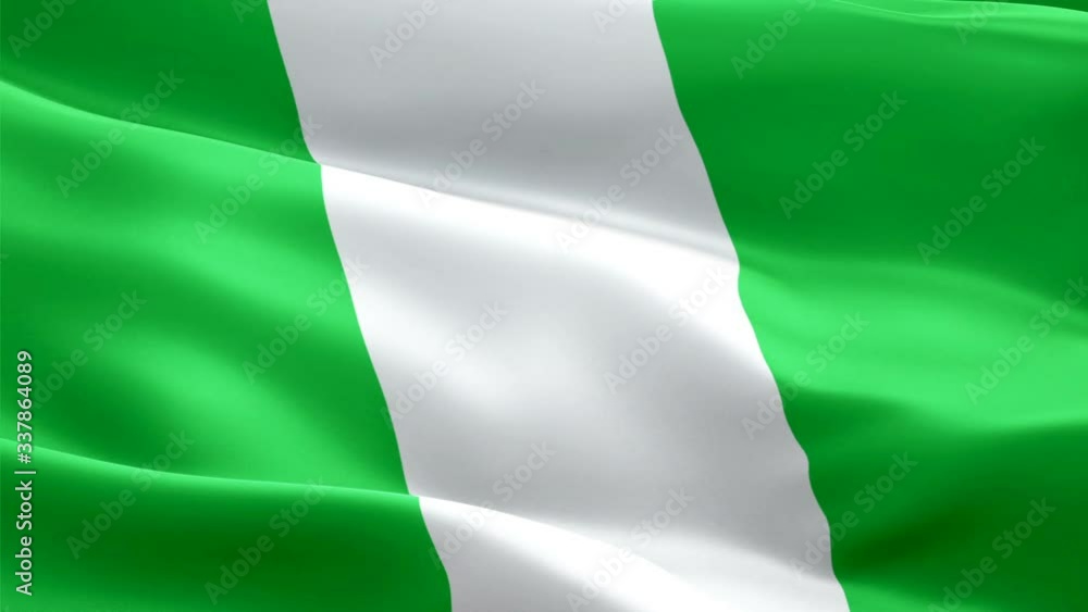 Nigeria flag Motion Loop video waving in wind. Realistic Nigerian Flag background. Nigeria Flag Looping Closeup 1080p Full HD 1920X1080 footage. Nigeria Africa country flags footage video for film,new Nigeria flag Motion Loop video waving in wind. Realistic Nigerian Flag background. Nigeria Flag Looping Closeup 1080p Full HD 1920X1080 footage. Nigeria Africa country flags footage video for film,new