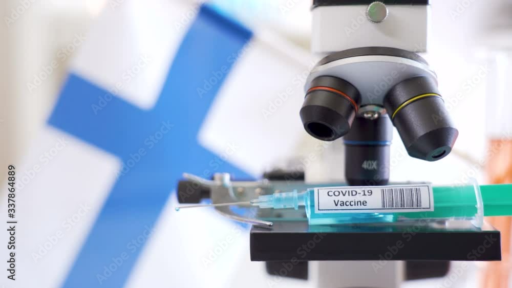 The closer look of the microscope with the coronavirus vaccine COVID-19 The closer look of the microscope with the coronavirus vaccine COVID-19