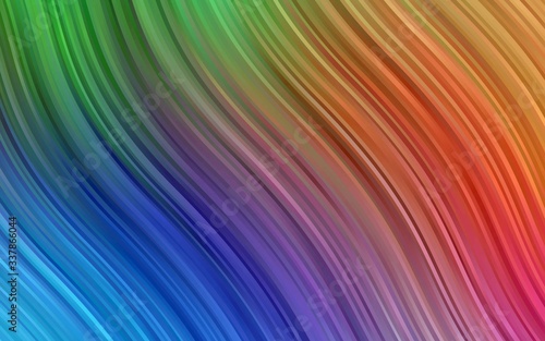 Light Multicolor, Rainbow vector background with lava shapes. Glitter abstract illustration with wry lines. Textured wave pattern for backgrounds.
