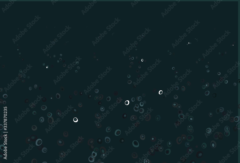 Light BLUE vector background with bubbles.