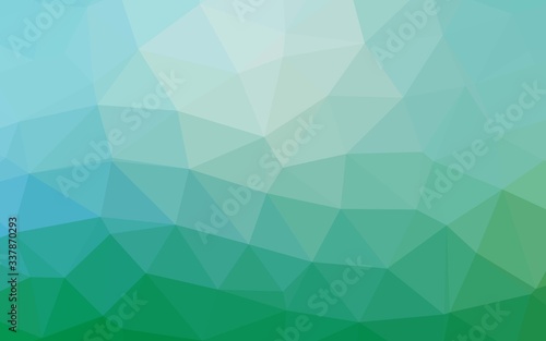 Light Blue, Green vector low poly texture. Glitter abstract illustration with an elegant design. Brand new design for your business.