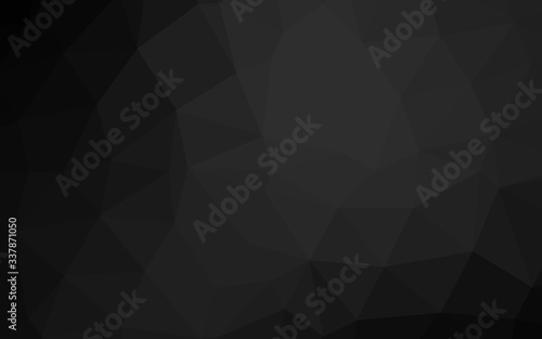 Dark Silver, Gray vector abstract mosaic pattern. A sample with polygonal shapes. Elegant pattern for a brand book.