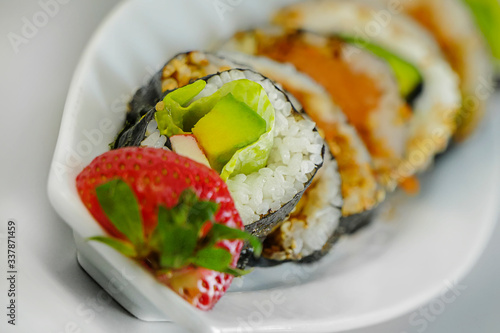 Sushi en primer plano photo